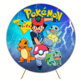 Pokemon Pikachu Round Backdrop For Kids Birthday Party Fun