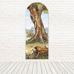 Pooh Tree Cozy Woodland Story Theme Arch Backdrop For Kids Gathering