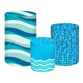 Pool 3D Summer Fun Themed Cover Cylinders Kit