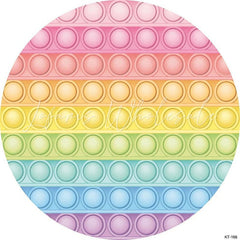 Lofaris Pop It Toy Colorful Fidget Round Backdrops for Birthday