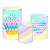 Pops Colorful Rainbow Bright Themed Cover Cylinders Kit