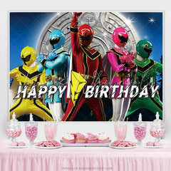 Lofaris Power Ranger Megaforce Cartoon Theme Birthday Backdrop