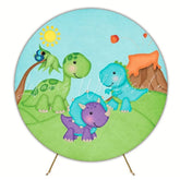 Prehistoric Dinosaur Round Backdrop For Adventure Party
