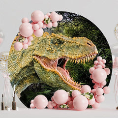 Prehistoric Dinosaur Round Backdrop For Kids Adventure Party Fun