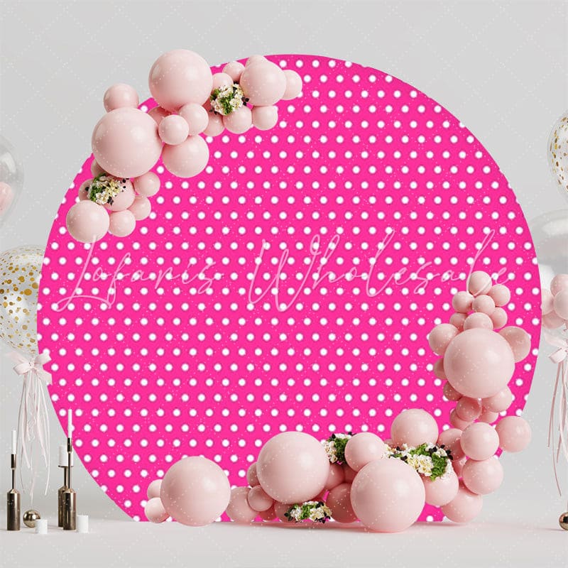 Pretty Pink Round Backdrop For Birthday Party Celebration Theme