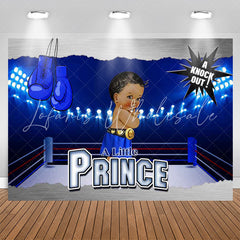 Lofaris Prince Knock Out Blue Prize Ring Baby Shower Backdrop