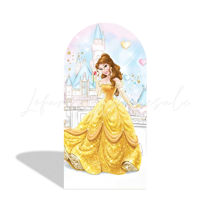 Princess Birthday Party Background Arch Backdrop Wall Cloth Cover