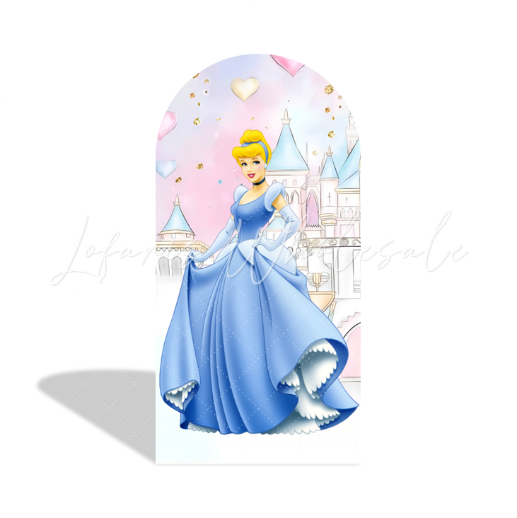 Princess Birthday Party Background Arch Backdrop Wall Cloth Cover