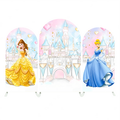 Princess Birthday Party Background Arch Backdrop Wall Cloth Cover