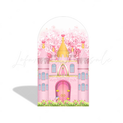 Princess Castle Happy Birthday Party Background Arch Backdrop Wall Cloth Cover
