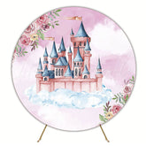 Princess Castle Round Backdrop for Princess Themed Party