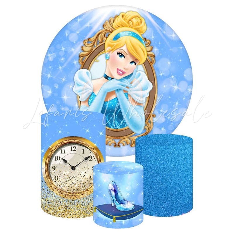 Princess Cinderella Disney Round Backdrop and Kit