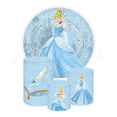 Princess Cinderella Disney Themed Round Backdrop and Cylinders Kit