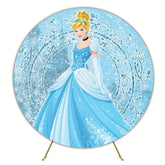 Princess Cinderella Fairytale Round Backdrop For Elegant Events