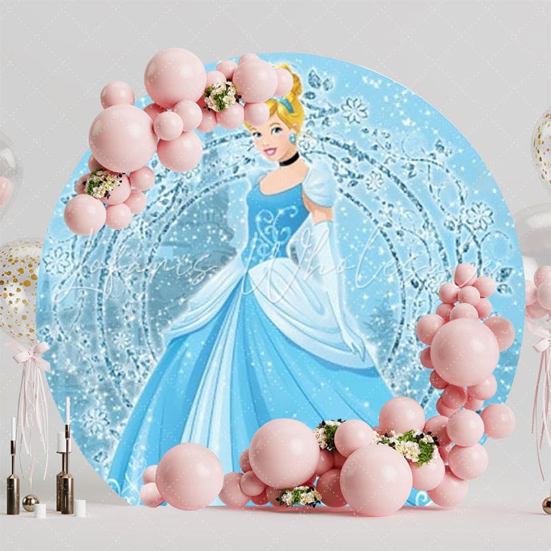 Princess Cinderella Fairytale Round Backdrop For Elegant Events