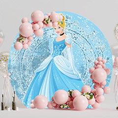 Princess Cinderella Fairytale Round Backdrop For Elegant Events