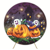 Pumpkin City Round Backdrop for Spooky Celebration