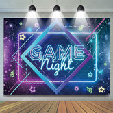 Lofaris Purple Blue Bokeh Game Night Happy Birthday Backdrop