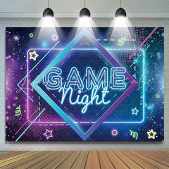 Lofaris Purple Blue Bokeh Game Night Happy Birthday Backdrop