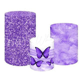 Purple Butterfly Glitter Magic Themed Cover Cylinders Kit