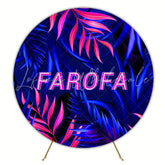Purple Farofa Round Backdrop for Vibrant Party Celebration