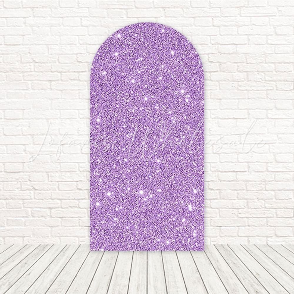 Purple Glitter Dream Shine Arch Backdrop For Magical Party Look