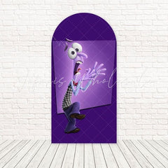 Purple Inside Out Joy-Filled Arch Backdrop For Movie Theme Party