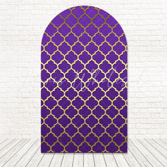 Purple Jasmine Princess Night Arch Backdrop For Magical Party