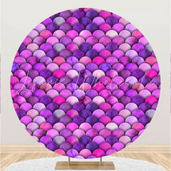 Lofaris Purple Simple Circle Baby Shower Backdrop Decoration