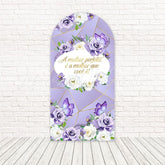 Purple Womens Day Empowering Glow Arch Backdrop For Inspirational Theme