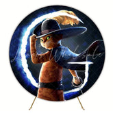 Puss in Boots Round Backdrop For Kids Birthday Party Fun