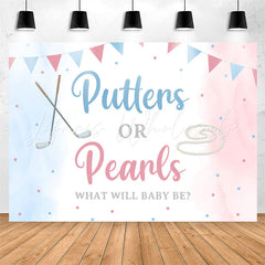 Lofaris Putters Or Perls Blue Pink Gender Reveal Backdrop