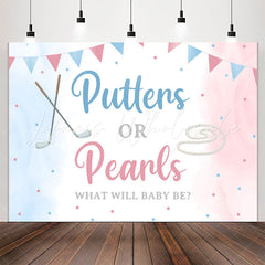 Lofaris Putters Or Perls Blue Pink Gender Reveal Backdrop