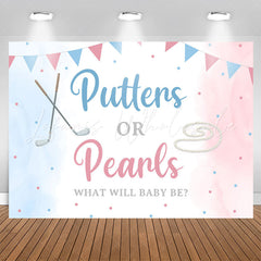 Lofaris Putters Or Perls Blue Pink Gender Reveal Backdrop
