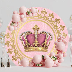 Queen Crown Royal Round Backdrop For Elegant Party Theme