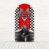 Racing Cars Theme Arch Backdrop for Speedy and Fun Event Celebrations