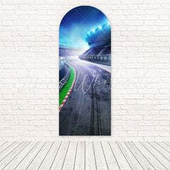 Racing Track Speed Arch Backdrop For Car-Lovers Celebrations