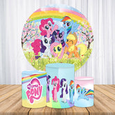 Lofaris Rainbow And My Little Pony Round Birthday Backdorp Kit