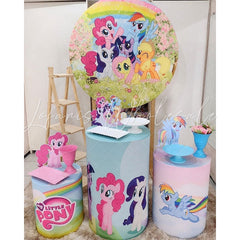 Lofaris Rainbow And My Little Pony Round Birthday Backdorp Kit