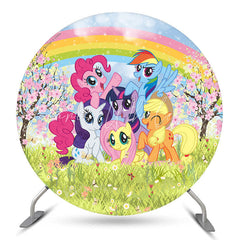 Lofaris Rainbow And My Little Pony Round Birthday Backdorp Kit