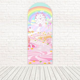 Rainbow Candyland Castle Fantasy Sweet Adventure Arch Backdrop