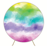 Rainbow Clouds Round Backdrop For Dreamy Kids Party Fun
