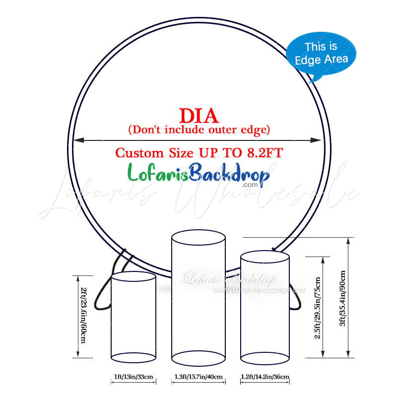 Lofaris Rainbow Color Chocolate Beans Round Party Backdrop Kit