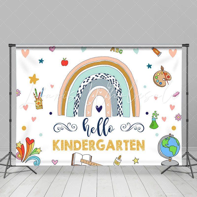 Lofaris Rainbow First Day of Kindergarten Photoshoot Backdrop