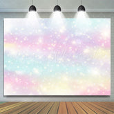Lofaris Rainbow Glitter Birthday Backdrop for Party