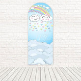 Rainbow Hearts Bright Color Burst Mood Arch Backdrop For Happy Event