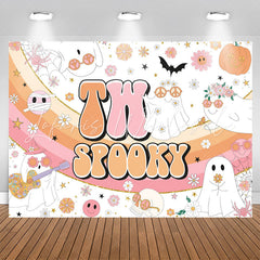 Lofaris Rainbow Two Spooky Floral Girl 2nd Birthday Backdrop