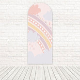 Rainy Cloud Boho Peaceful Mood Arch Backdrop For Cozy Photo Shoot