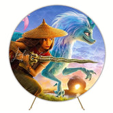 Raya And The Last Dragon Round Backdrop For Fantasy Theme Event