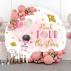 Lofaris Reach Four The Stars Round 4th Birthday Backdrop